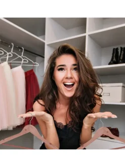 24x Kleiderbügel in Natur