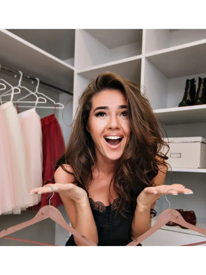 24x Kleiderbügel in Natur