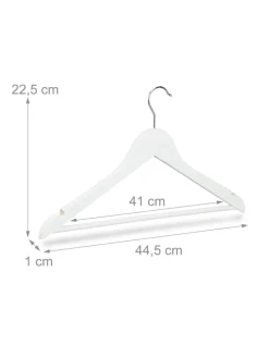 30x Kleiderbügel in Weiß