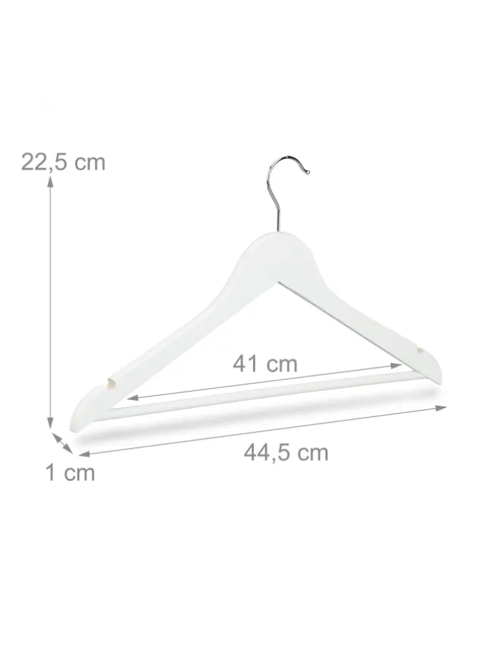 90x Kleiderbügel in Weiß