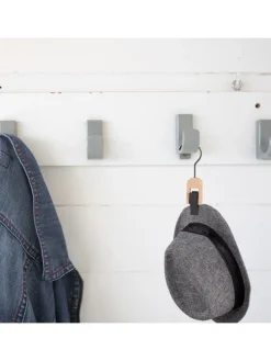 5x Klemmhaken in Schwarz/ Natur