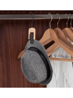 5x Klemmhaken in Schwarz/ Natur