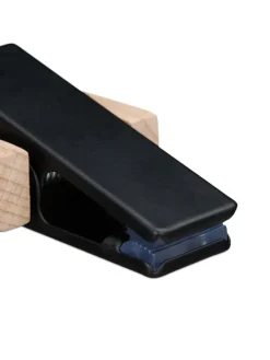 5x Klemmhaken in Schwarz/ Natur