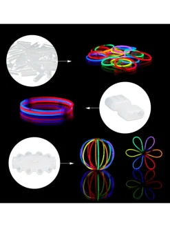 100x Knicklichter in 7-Farb-Mix