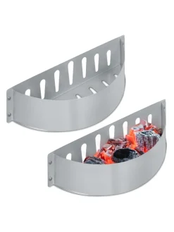 2x Kohlekorb in Silber