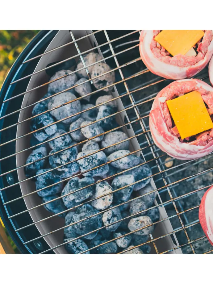 2x Kohlekorb in Silber