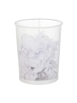 2x Papierkorb in Weiß