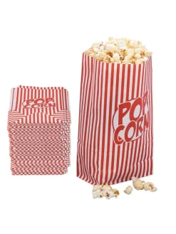 288x Popcorntüten in Rot-Weiß