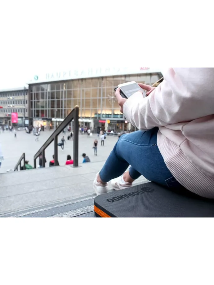 2x Premium Kniekissen für Garten Haus Werkstatt 44x22cm in orange