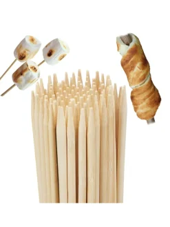 100x Stockbrot Spieße in Natur - (L) 90 cm