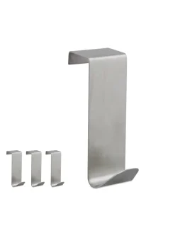 4x Türhaken in Silber