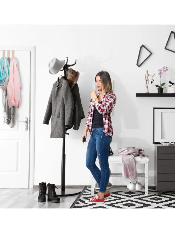 5x Türhaken in Weiß