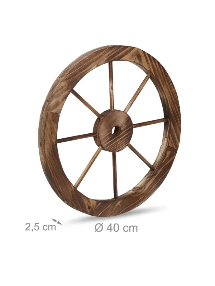 2x Wagenrad in Natur