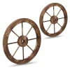 2x Wagenrad in Natur - 60 cm