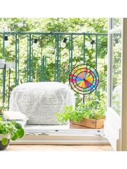4x Windrad in Bunt - (B)35,5 x (H)73,5 x (T)15 cm