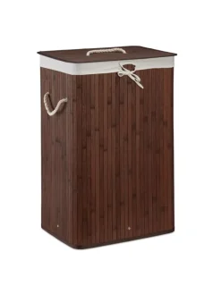 2x Wäschekorb in Braun/ Weiß - Je 83 l