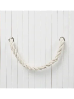 2x Wäschekorb in Natur/ Weiß - Je 83 l