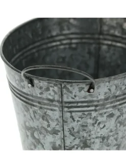 4x Zinkwanne in Silber - 4 l