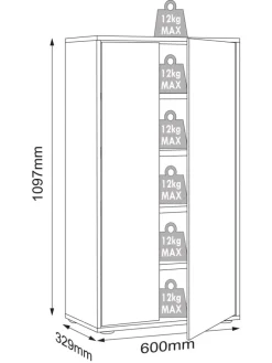 XL Holz Großer Schuhschrank Schuhkommode Salia B60 in Anthrazit