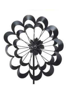 XXL Doppel Windrad Windspiel H: 1,8m in kupfer