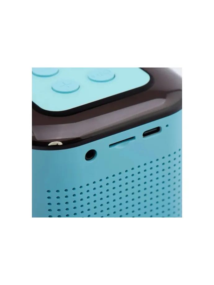 Y1 Bluetooth Lautsprecher LED Karaoke Anlage mit Mikrofon 6W in Blau