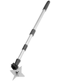 4-Zack Fugenkratzer in Schwarz/ Silber - Ø 10 cm