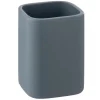 Zahnbürstenhalter ''Hexa'' in Grau - (B)6,5 x (H)9 x (T)6,5 cm