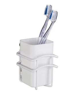 Zahnputzbecher "Classic Plus" in Weiß - (B)8 x (H)11 x (T)10 cm