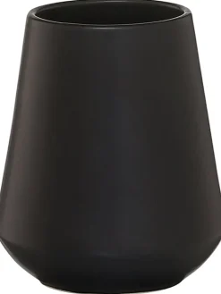 Zahnputzbecher in Schwarz - (H)11 cm