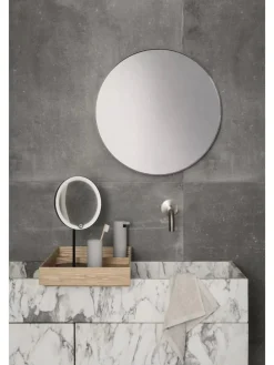 Zahnputzbecher "Modo" in Hellgrau - (H)12 x Ø 5 cm