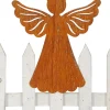 Zaunfigur "Engel" in Braun - (B)20 x (H)24,5 x (T)5 cm