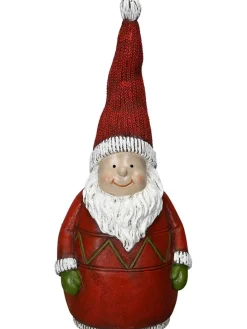 Zaunfigur "Weihnachtsmann" in Rot - (B)11 x (H)25 cm