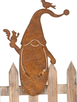 Zaunfigur "Wichtel" in Hellbraun - (B)22,5 x (H)33,5 cm