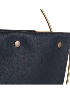 Zeitschriftenhalter in Schwarz/ Gold - (B)41 x (H)40 x (T)13 cm