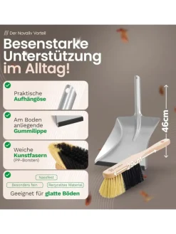 Zimmerbesen mit Stiel FEINE KUNSTBORSTEN Besen weiche Borsten Schrankb in Braun