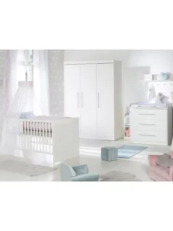 Zimmerset Maren Weiß mit Kombi-Bett, Kommode & 3-türigem Schrank