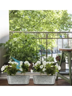 Zinkwanne 6er Set in Silber