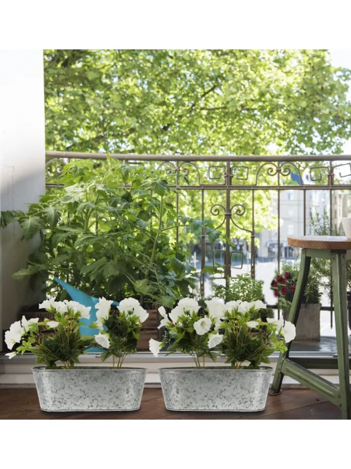 Zinkwanne 6er Set in Silber