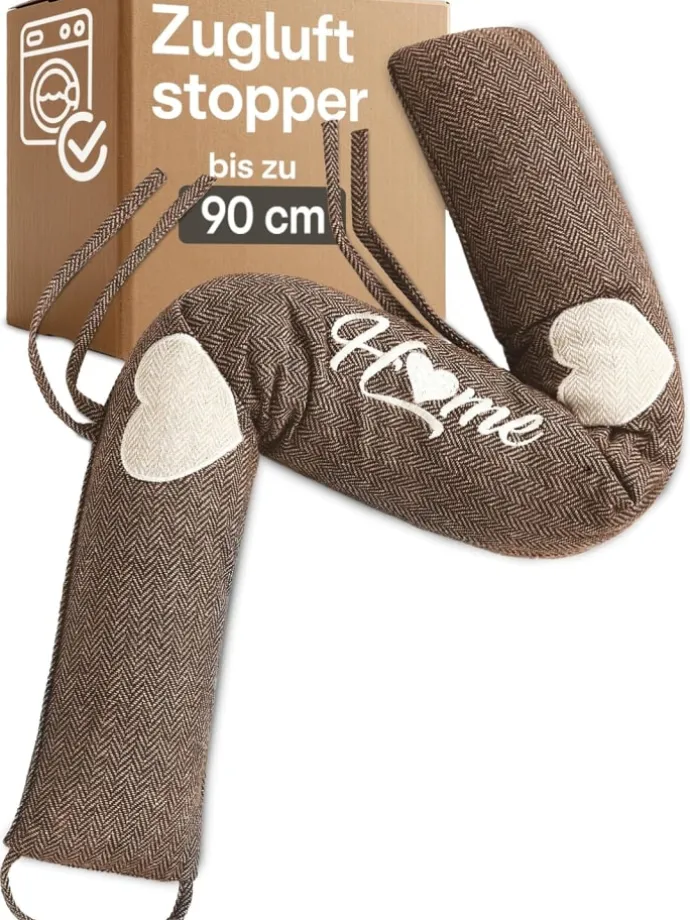 Zugluftstopper 90cm - Waschbarer Bezug - Energiesparend - Extra