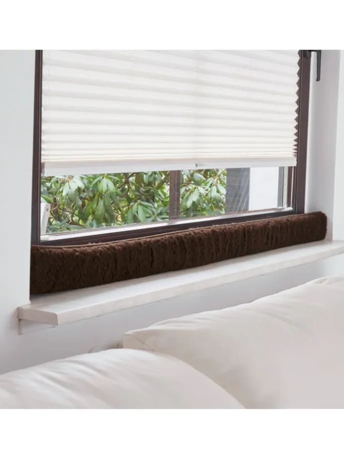 Zugluftstopper Fenster 2er-Pack in braun
