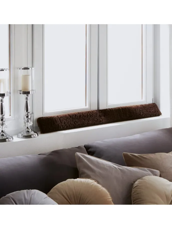 Zugluftstopper Fenster 2er-Pack in braun