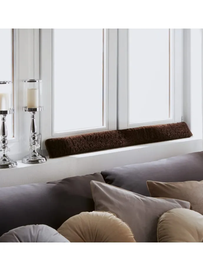 Zugluftstopper Fenster in braun