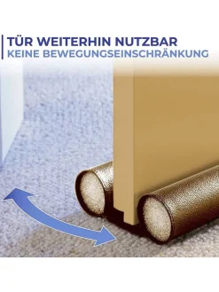 Zugluft-Stopper in Braun - (B)80 x (H)13 cm