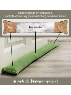 Zugluftstopper London in apfelgrün