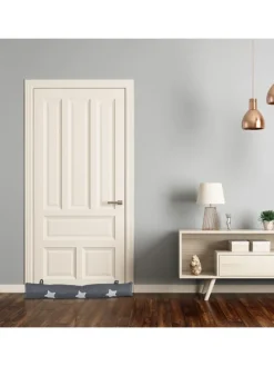 Zugluftstopper "Stern" in Grau - 76 cm