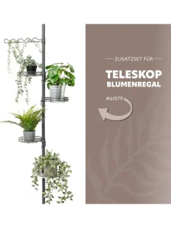Zusatz-Rankhilfe, Rankelhilfe für Teleskop-Blumenregal, grau