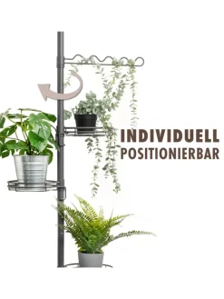 Zusatz-Rankhilfe, Rankelhilfe für Teleskop-Blumenregal, grau