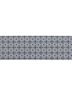 Zuschneidbarer Teppich "Mosaic" in Blau - (L)200 x (B)65 cm